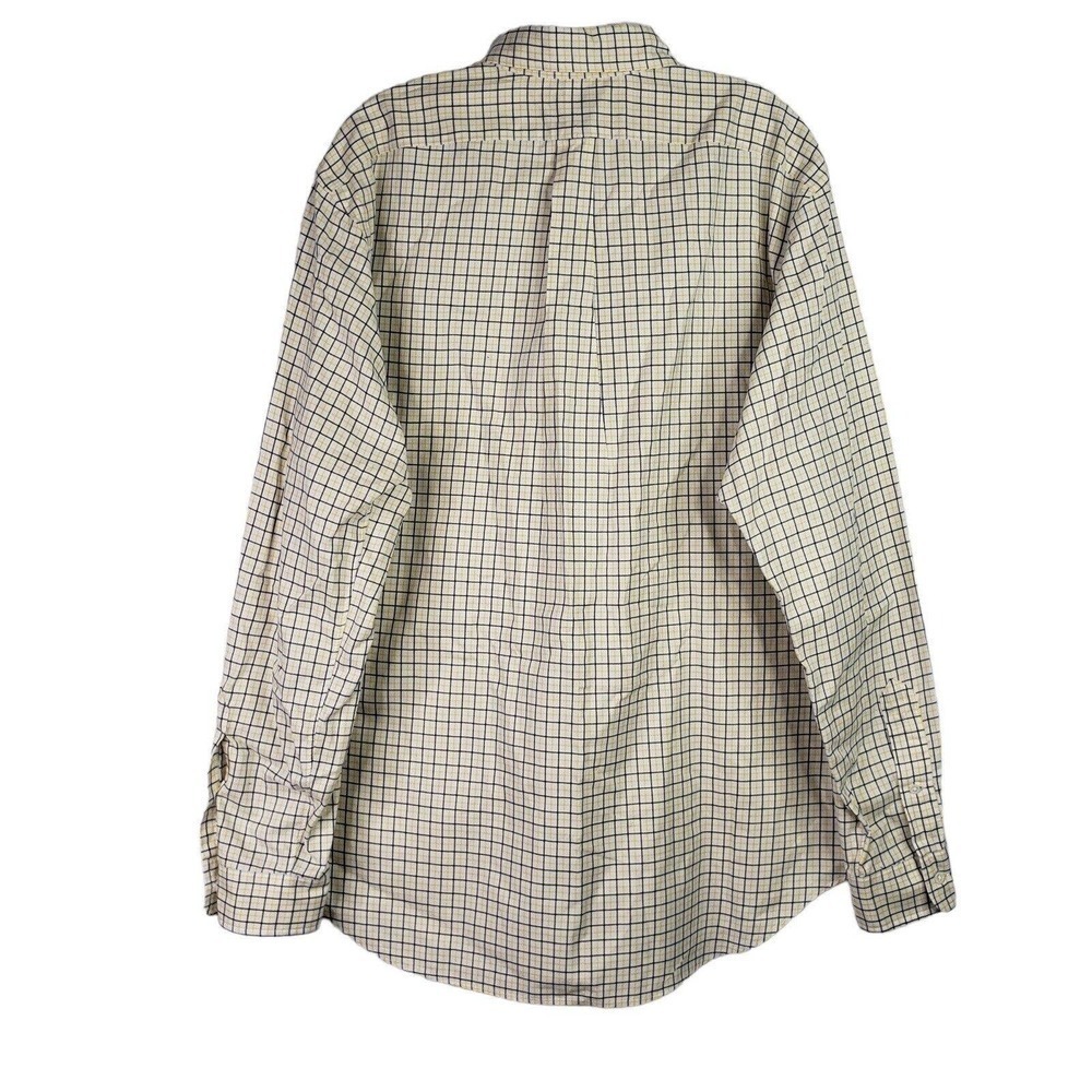 Polo Ralph Lauren Oxford Men's Large Yellow Check LS Button Down Shirt Vintage - Picture 4 of 9